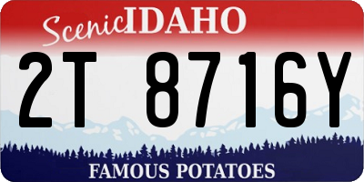 ID license plate 2T8716Y