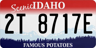 ID license plate 2T8717E
