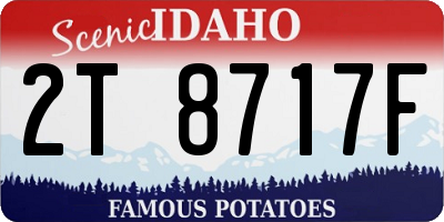 ID license plate 2T8717F
