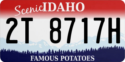 ID license plate 2T8717H