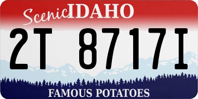 ID license plate 2T8717I