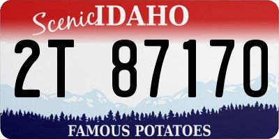 ID license plate 2T8717O