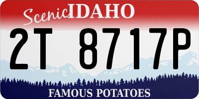 ID license plate 2T8717P