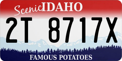 ID license plate 2T8717X