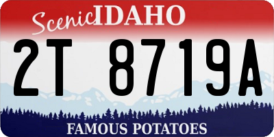 ID license plate 2T8719A