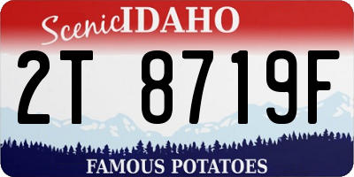 ID license plate 2T8719F