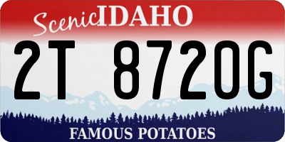 ID license plate 2T8720G