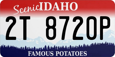 ID license plate 2T8720P