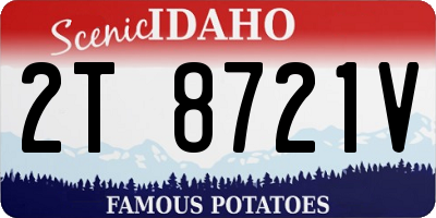 ID license plate 2T8721V