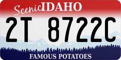 ID license plate 2T8722C