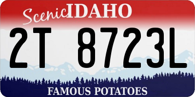 ID license plate 2T8723L