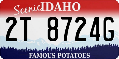 ID license plate 2T8724G