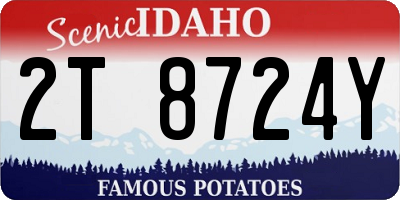 ID license plate 2T8724Y