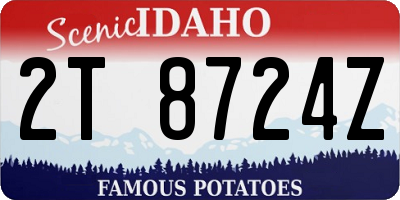 ID license plate 2T8724Z