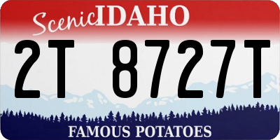 ID license plate 2T8727T