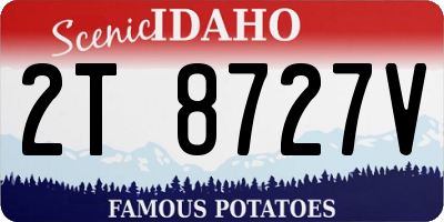 ID license plate 2T8727V