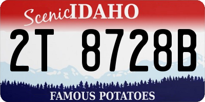 ID license plate 2T8728B