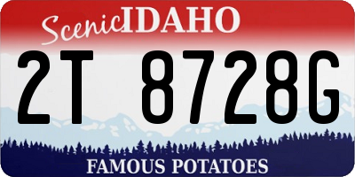 ID license plate 2T8728G
