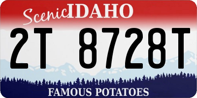 ID license plate 2T8728T