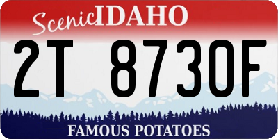 ID license plate 2T8730F