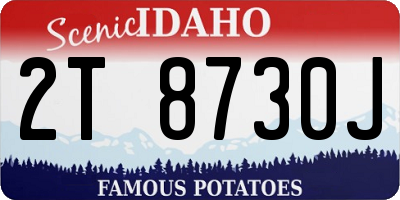 ID license plate 2T8730J