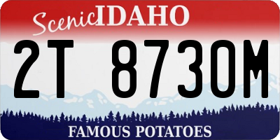 ID license plate 2T8730M