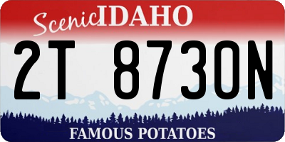 ID license plate 2T8730N