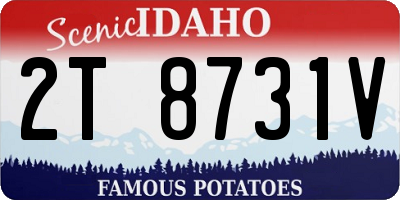 ID license plate 2T8731V