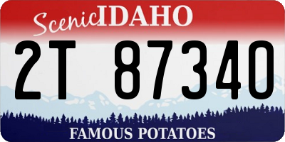 ID license plate 2T8734O