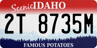 ID license plate 2T8735M