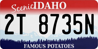 ID license plate 2T8735N