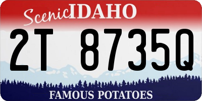 ID license plate 2T8735Q