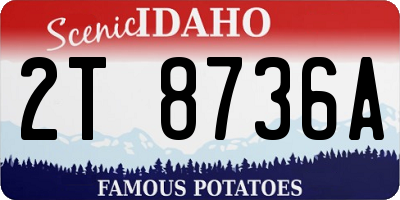 ID license plate 2T8736A