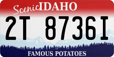 ID license plate 2T8736I