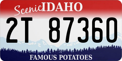 ID license plate 2T8736O
