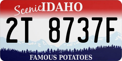 ID license plate 2T8737F