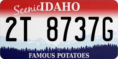 ID license plate 2T8737G