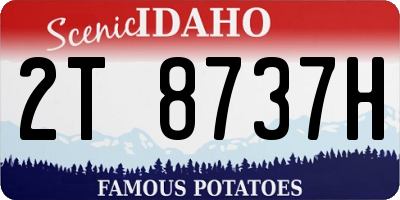 ID license plate 2T8737H