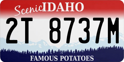 ID license plate 2T8737M