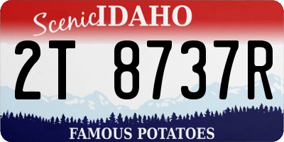 ID license plate 2T8737R
