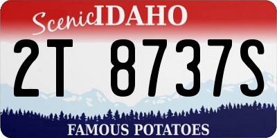 ID license plate 2T8737S