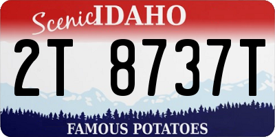 ID license plate 2T8737T