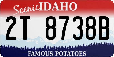 ID license plate 2T8738B