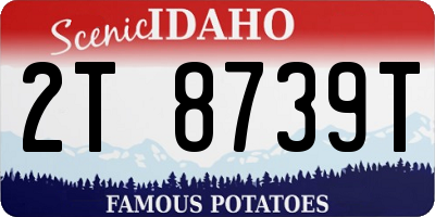 ID license plate 2T8739T