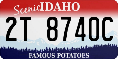ID license plate 2T8740C