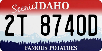 ID license plate 2T8740D