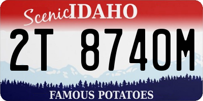 ID license plate 2T8740M