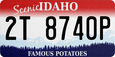 ID license plate 2T8740P