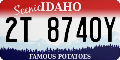 ID license plate 2T8740Y
