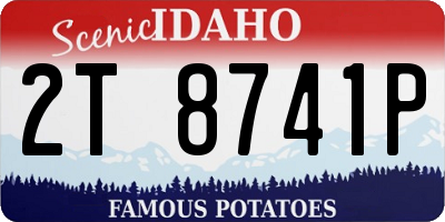 ID license plate 2T8741P